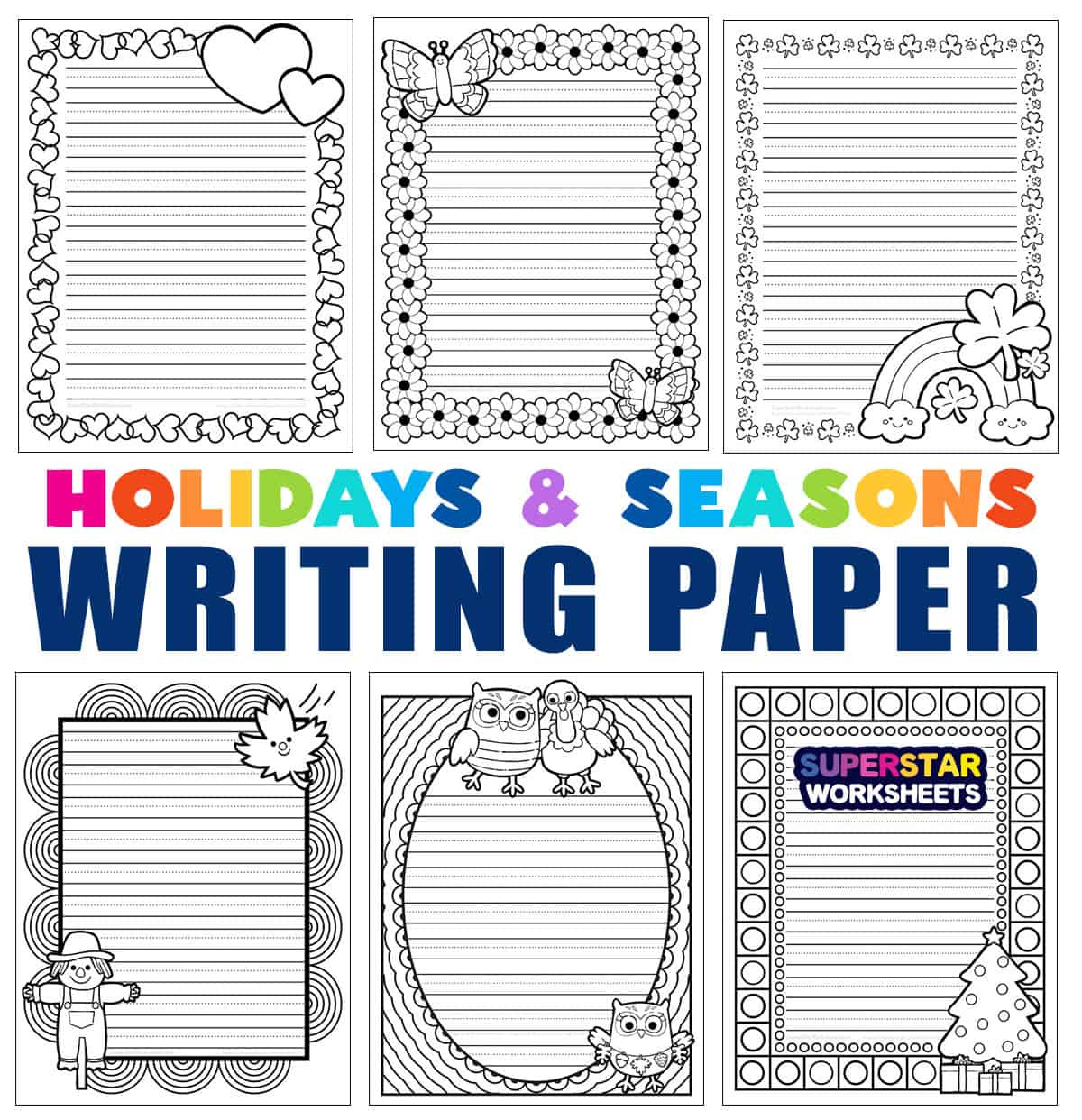 Kindergarten Writing Paper - Superstar Worksheets intended for Kindergarten Lined Paper Printable Free Download