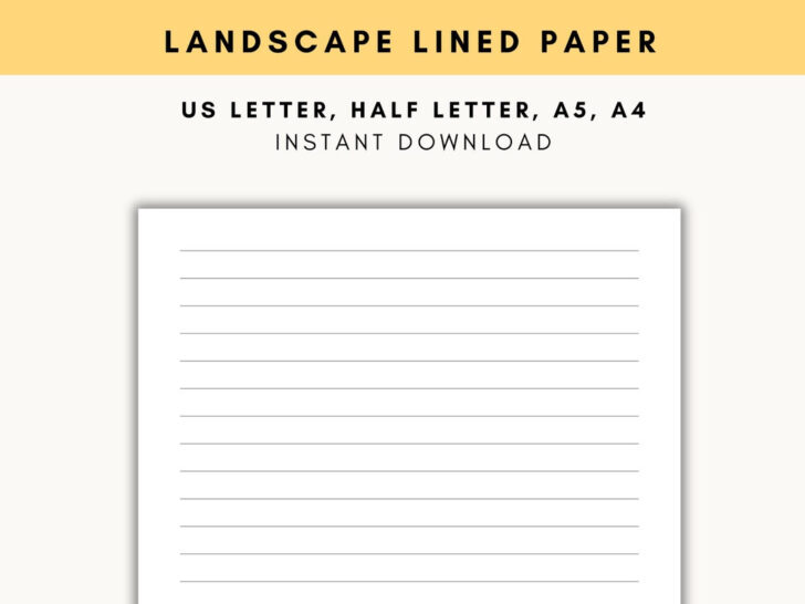 Printable Horizontal Lined Paper