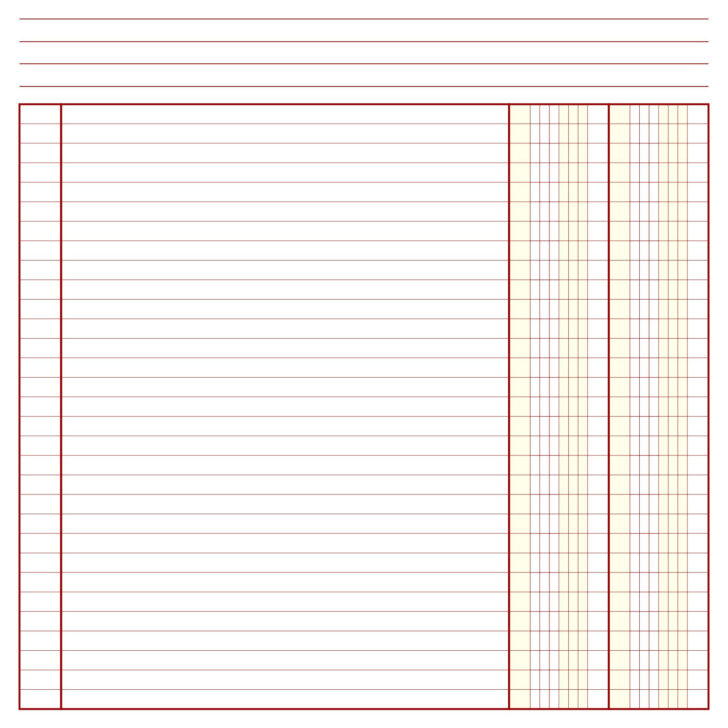 Two-Column Ledger Form Printable