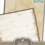Lined Pages Vertical And Horizontal Papers, Ruled Landscape Within Printed Landscape Lined Paper
