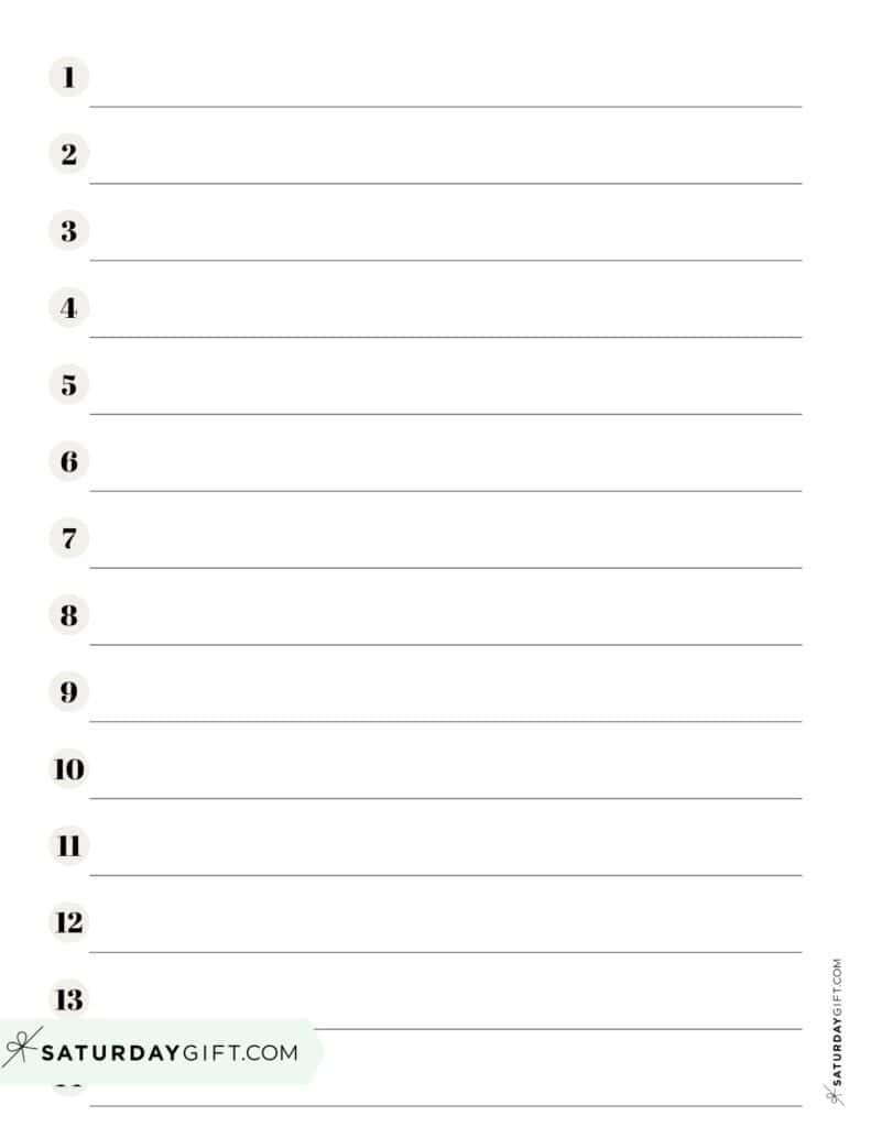 Lined Paper Printable Templates - 38 Free Printables | Saturdaygift inside Lined Numbered Paper Printable