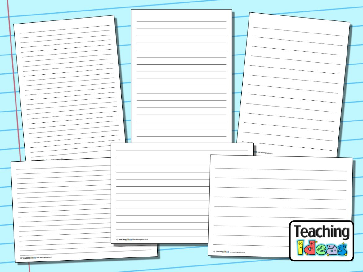 Lined Paper Templates - Teaching Ideas within Lined Paper Landscape Printable