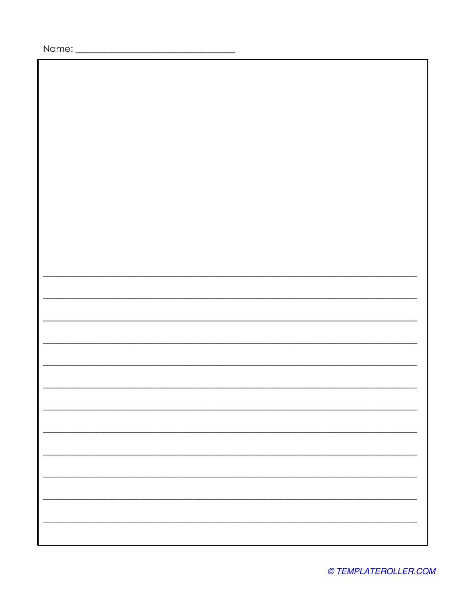 Lined Writing Paper Template With Picture Box Download Printable inside Printable Lined Paper with Picture Box Free