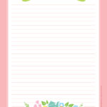 Lovely Free Printable Stationery Paper For Spring   Ayelet Keshet Pertaining To Printable Spring Lined Paper
