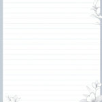 Notebook Writing Paper With The Outline Of A House And Trees Regarding Lined Paper With House Design Free Printable