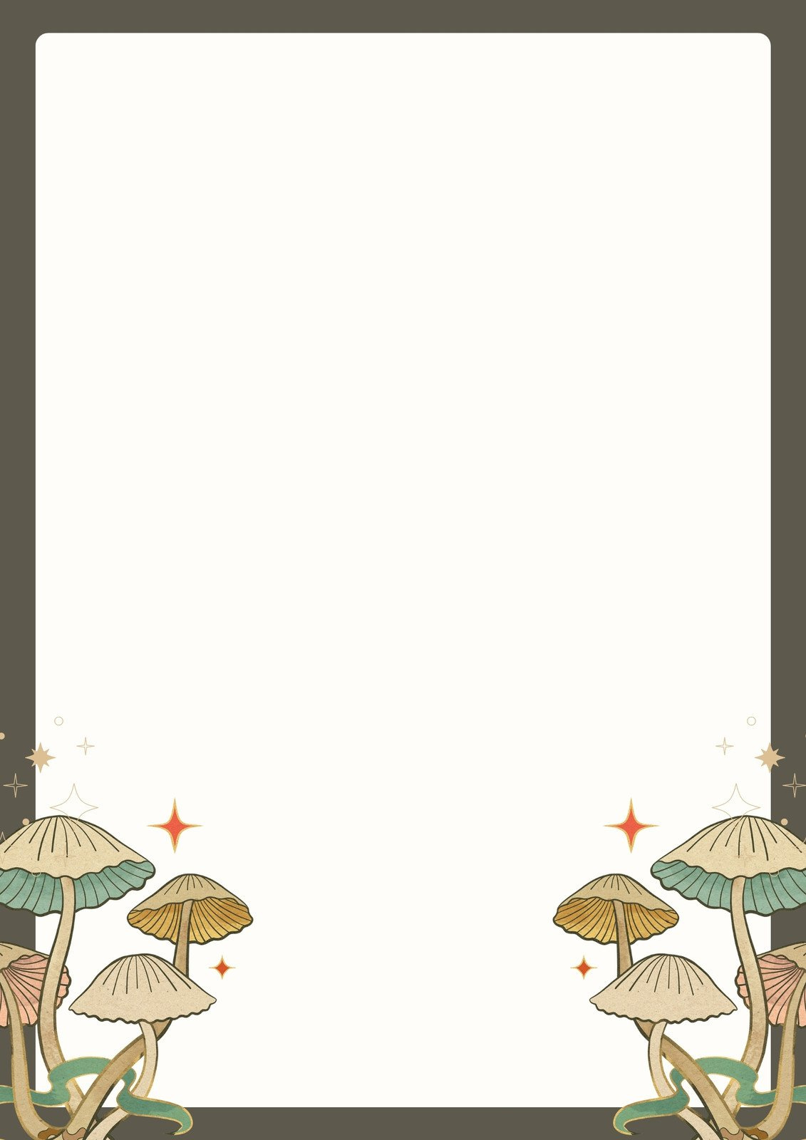 Page 14 - Free Printable Page Border Templates You Can Customize pertaining to Free Printable Mushroom Writing Paper