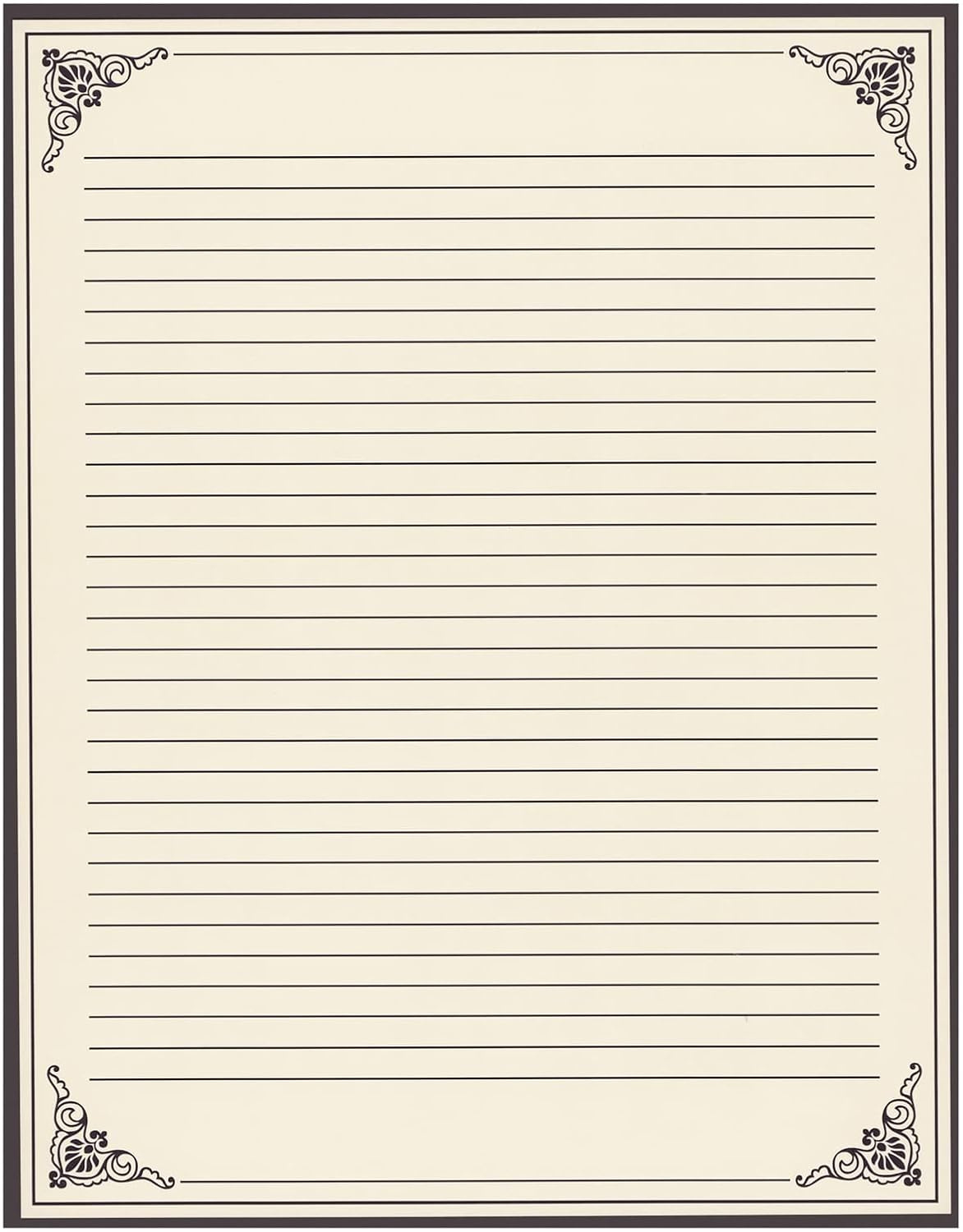 Parchment Paper 50-Sheet Vintage Letterhead Paper - A4 Loose Leaf intended for Printable Lined 9.75x7.5 Paper