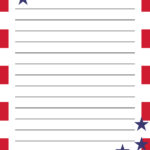 Patriotic Stationery   11 Free Pdf Printables | Printablee In Patriotic Lined Writing Paper Printable Free