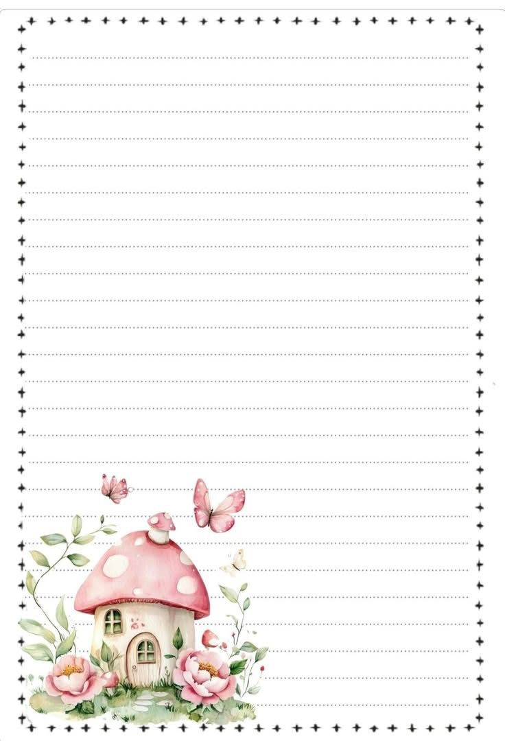 Pinнаталья On Письма In 2025 | Writing Paper Printable for Free Printable Mushroom Writing Paper