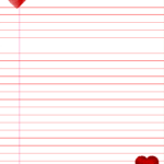 Pink Stationery Happy Valentine'S Day Letterhead Paper 48 Pcs Red Inside Valentine Lined Paper Printable