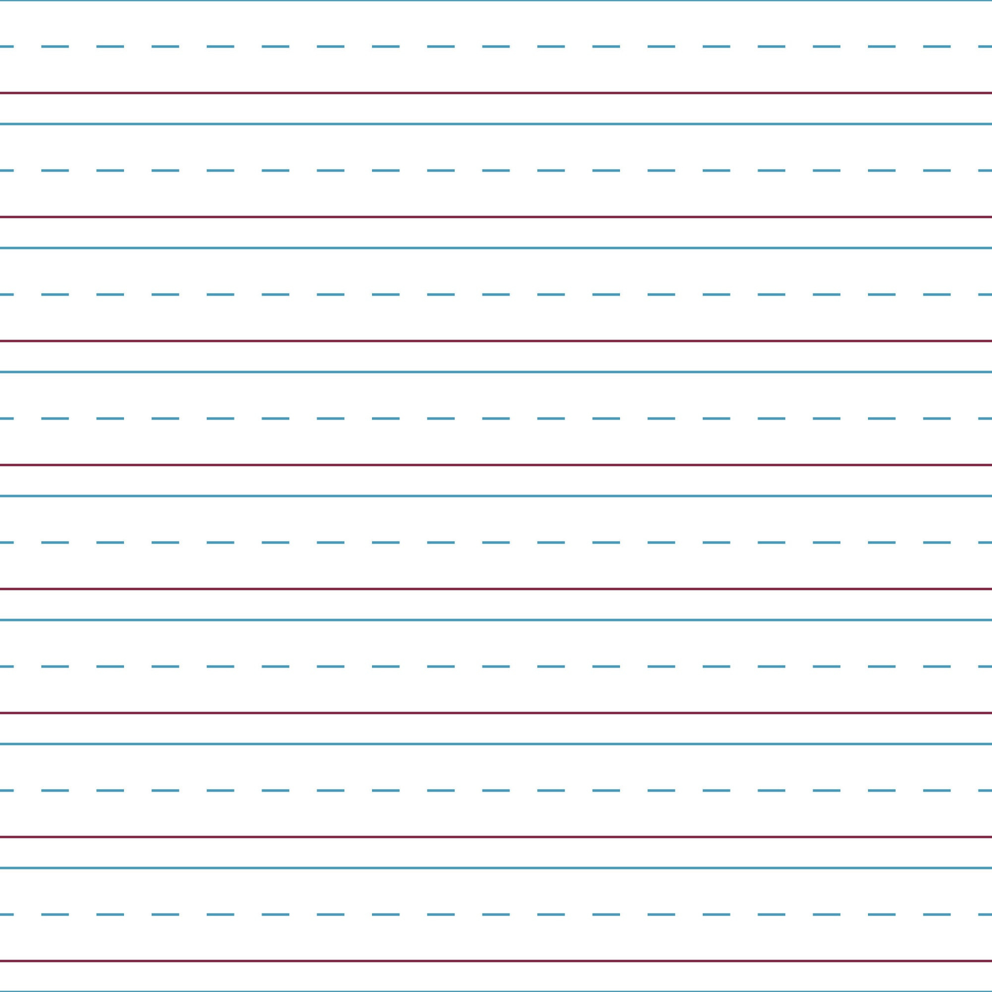 Practice Writing Paper - Lined Paper Red Bottom, Blue Top, Writing for Printable Writing Paper Blue Red Blue Lines