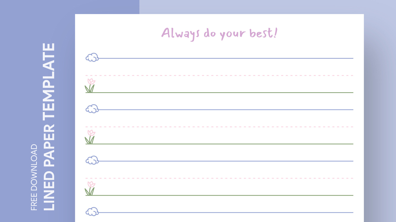 Preschool Lined Writing Paper Free Google Docs Template - Gdoc.io throughout Preschool Lined Paper Free Printable