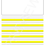 Printable Adaptive Primary Handwriting Paper   Highlighted B&W Intended For Highlighted Lined Paper Printable