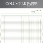 Printable Columnar Paper. Accounting Ledger. Digital Ledger Paper For 2 Column Ledger Paper Printable