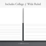 Printable Half Lined Blank Paper. Printable Pdf Lined Paper Intended For Printable Half Lined Paper