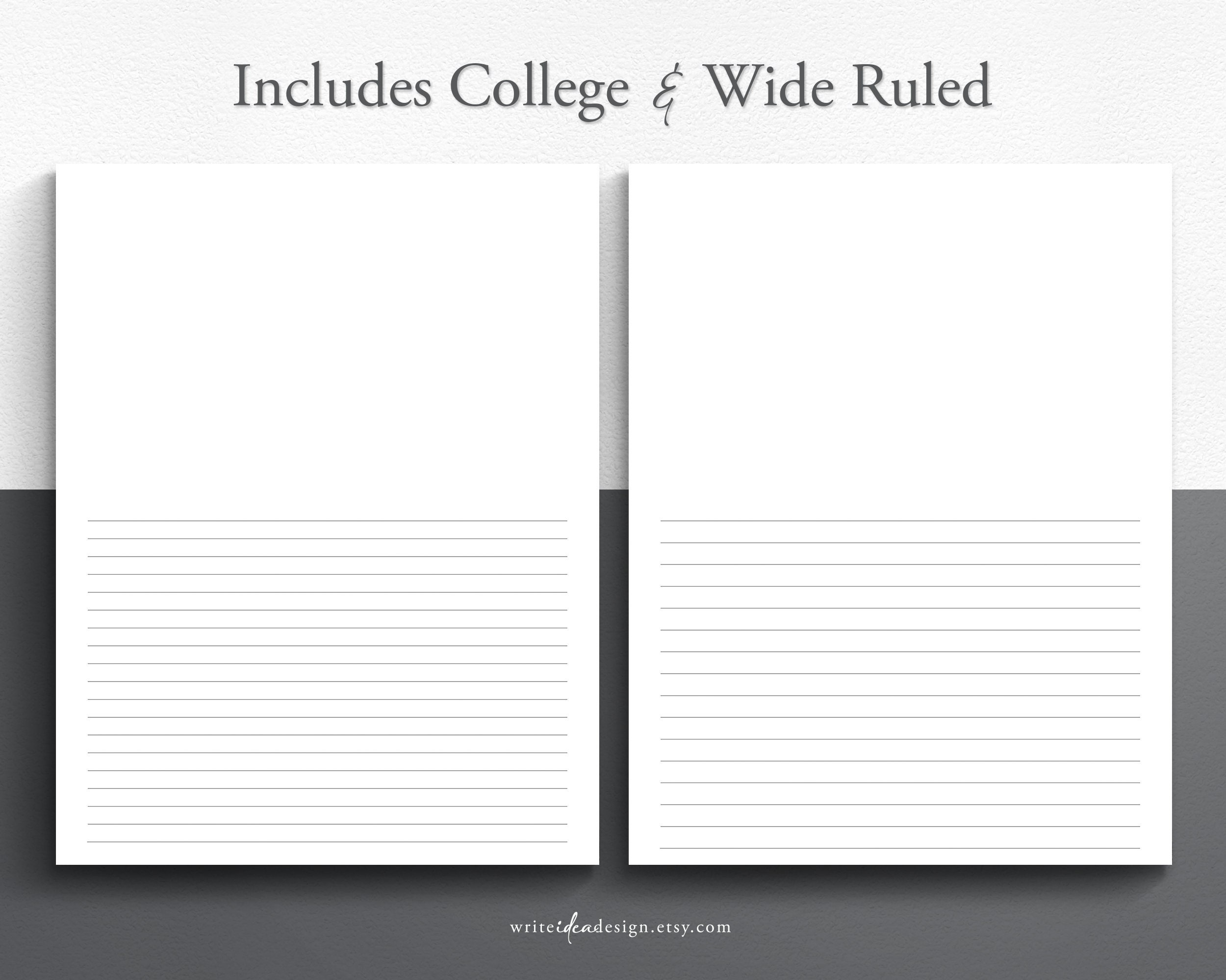 Printable Half Lined Blank Paper. Printable Pdf Lined Paper intended for Printable Half Lined Paper