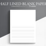 Printable Half Lined Blank Paper. Printable Pdf Lined Paper Within Printable Half Lined Paper
