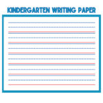 Printable Handwriting Paper: Red & Blue Lines, Practice For Kids Throughout Red And Blue Lined Handwriting Paper Printable For Kindergarten