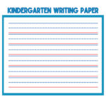 Printable Handwriting Paper: Red & Blue Lines, Practice For Kids Within Red And Blue Lined Handwriting Paper Printable