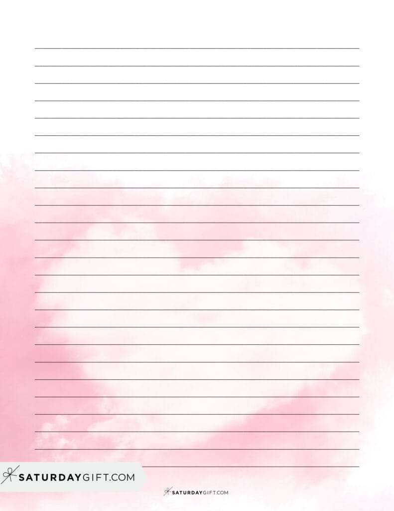 Printable Letter Paper - 37 Cute &amp;amp; Decorative Writing Papers for Printable Lined Paper With Hearts