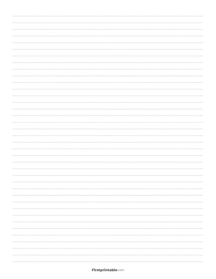 Dotted Line Paper Printable