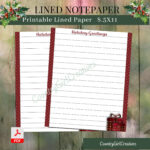 Printable Writing Paper, Christmas Writing Stationary, Scrapbook Regarding Holiday Lined Paper Printable