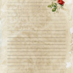 Printable Writing Paper, Vintage, 10 Lined Sheets, Printable Pertaining To Printable Vintage Lined Paper