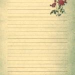 Printable Writing Paper, Vintage, 10 Lined Sheets, Printable With Regard To Vintage Lined Paper Printable