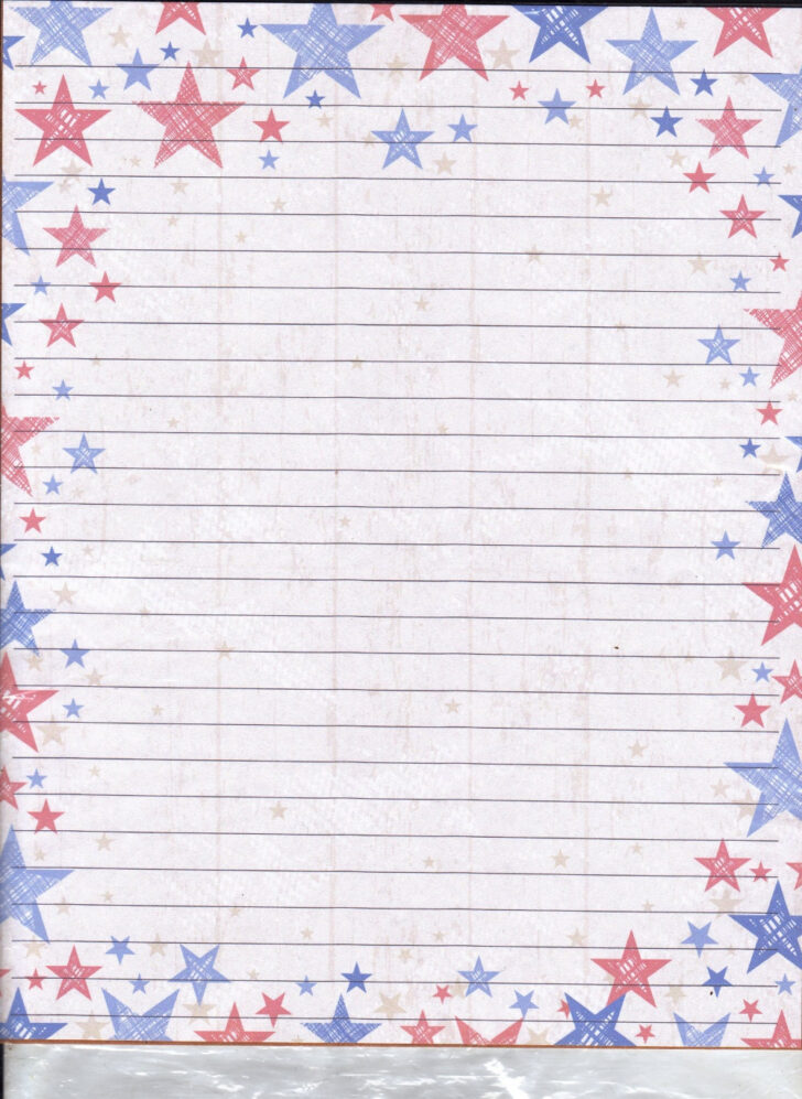 Patriotic Lined Writing Paper Printable Free
