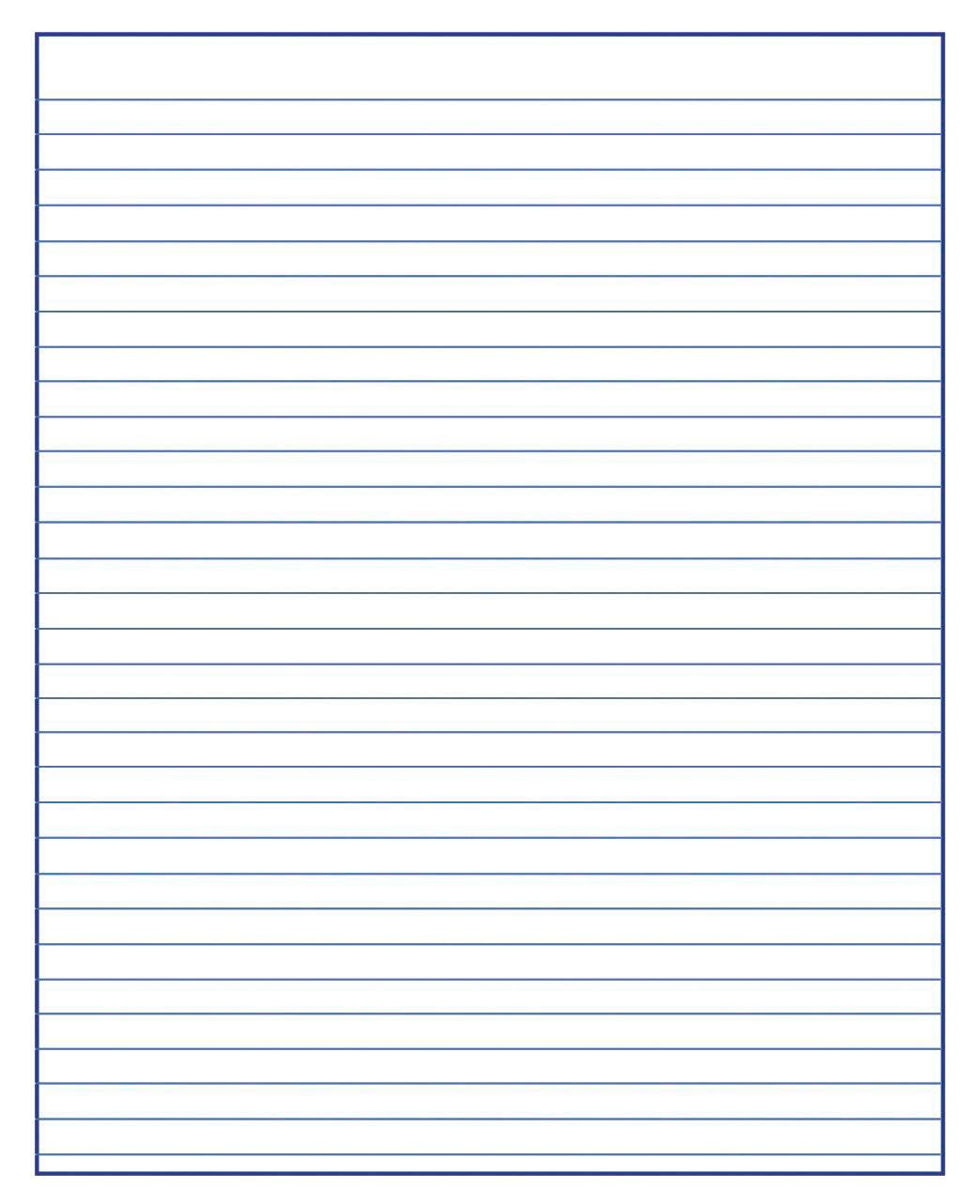 Ruled Writing Paper, 8-1/2 X 11 Inches, No Margin, White, 500 Sheets intended for Printable Lined Paper No Margin