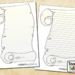 Scroll Paper Templates   Teaching Ideas Within Lined Scroll Paper Printable