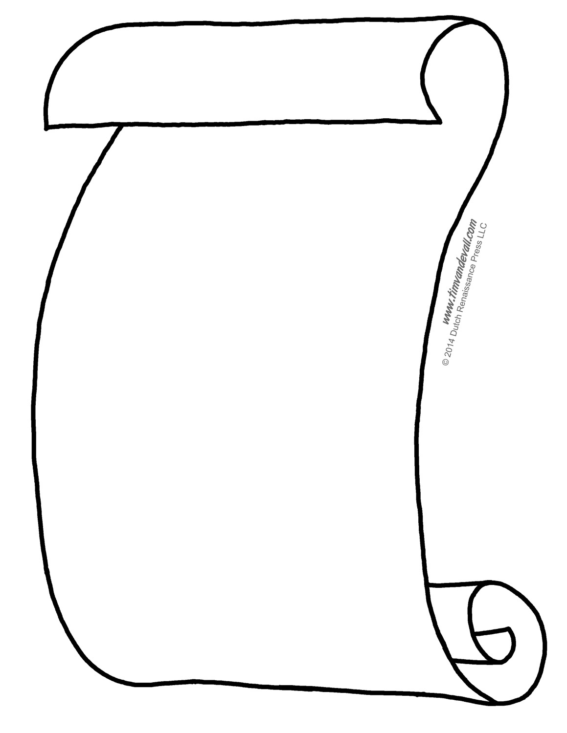 Scroll-Template - Tim&amp;#039;S Printables intended for Lined Scroll Paper Printable