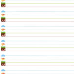 Sky Plane Grass Worm Paper [Free Printable] Regarding Sky Plane Grass Worm Line Writing Paper Printable