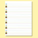 Sky Plane Grass Worm Paper [Free Printable] Throughout Numbers Writing Sky Plane Grass Worm Lines Paper
