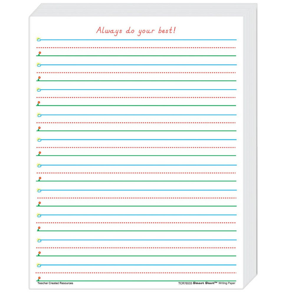 Smart Start 1-2 Writing Paper: 360 Sheets - Tcr76533 | Teacher pertaining to Grade 1 Lined Paper Printables