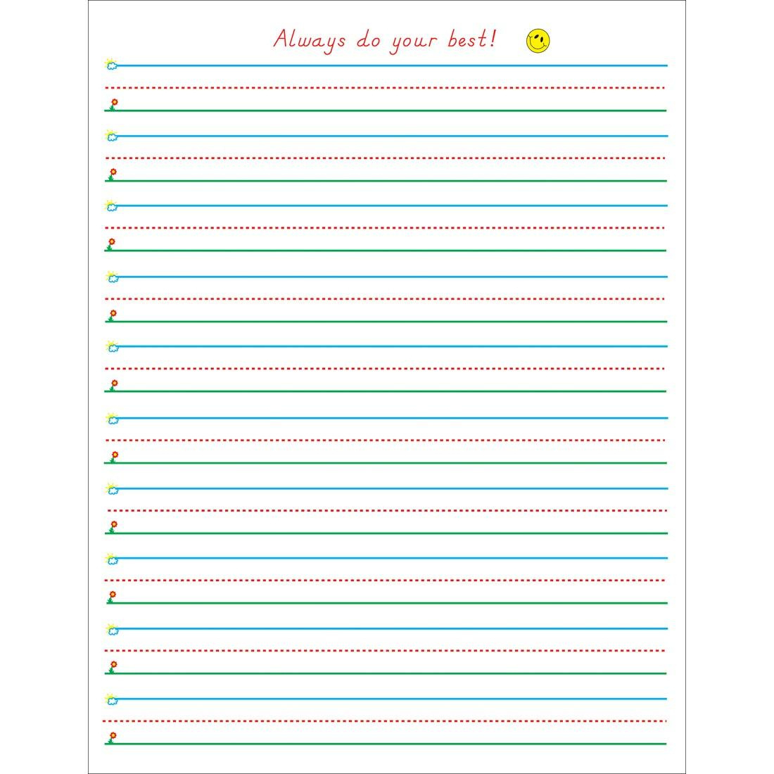 Smart Start Writing Paper Grades 1-2 100-Sheet Packageteacher inside Lined Paper For Grade 1 Printable