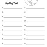 Spelling Test Paper   Teaching Squared Throughout Free Printable Lined Spelling Test Paper