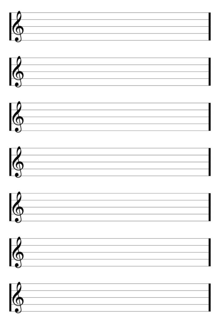 Printable Lined Music Paper