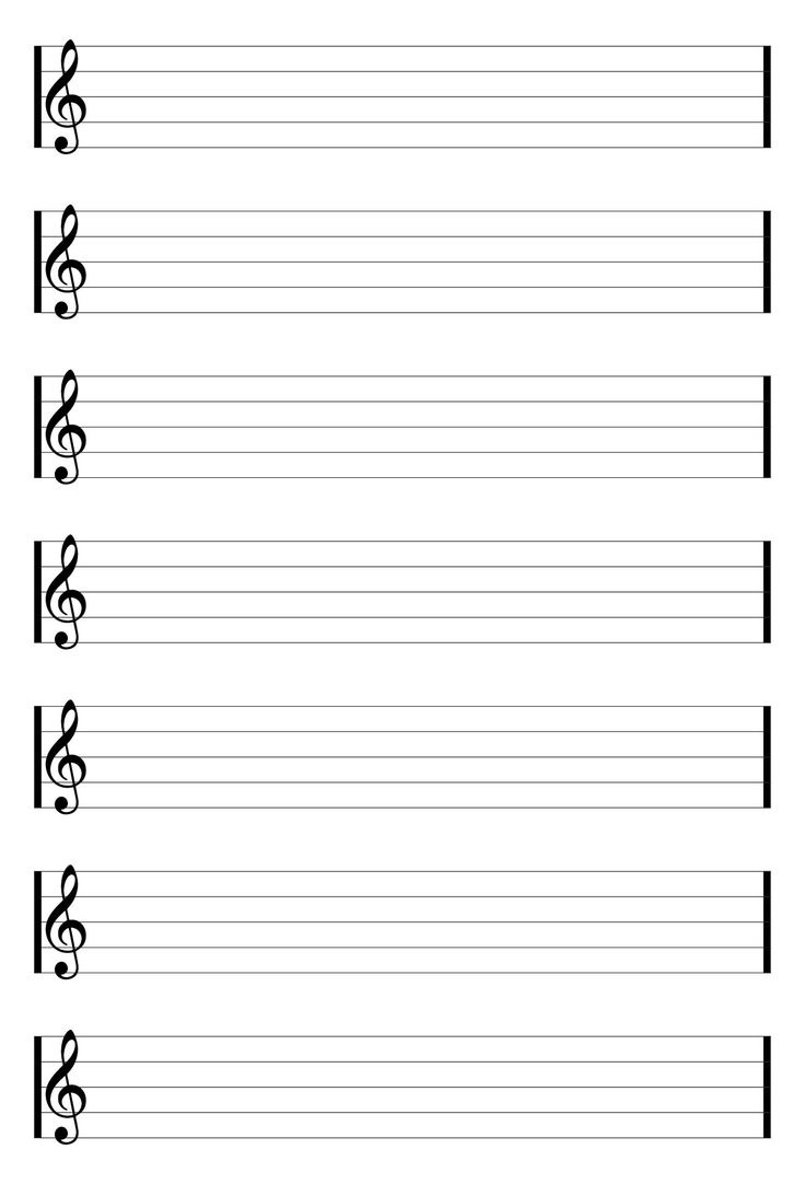 Staff Paper Blank Sheet Music - 10 Free Pdf Printables | Printablee pertaining to Printable Lined Music Paper