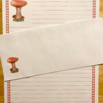 Stationary   Mushroom Lined Stationery Paper   12 Sheets 12 Envelopes    Snail Mail Pen Pal Letters   Stationary Writing Paper With Free Printable Mushroom Writing Paper