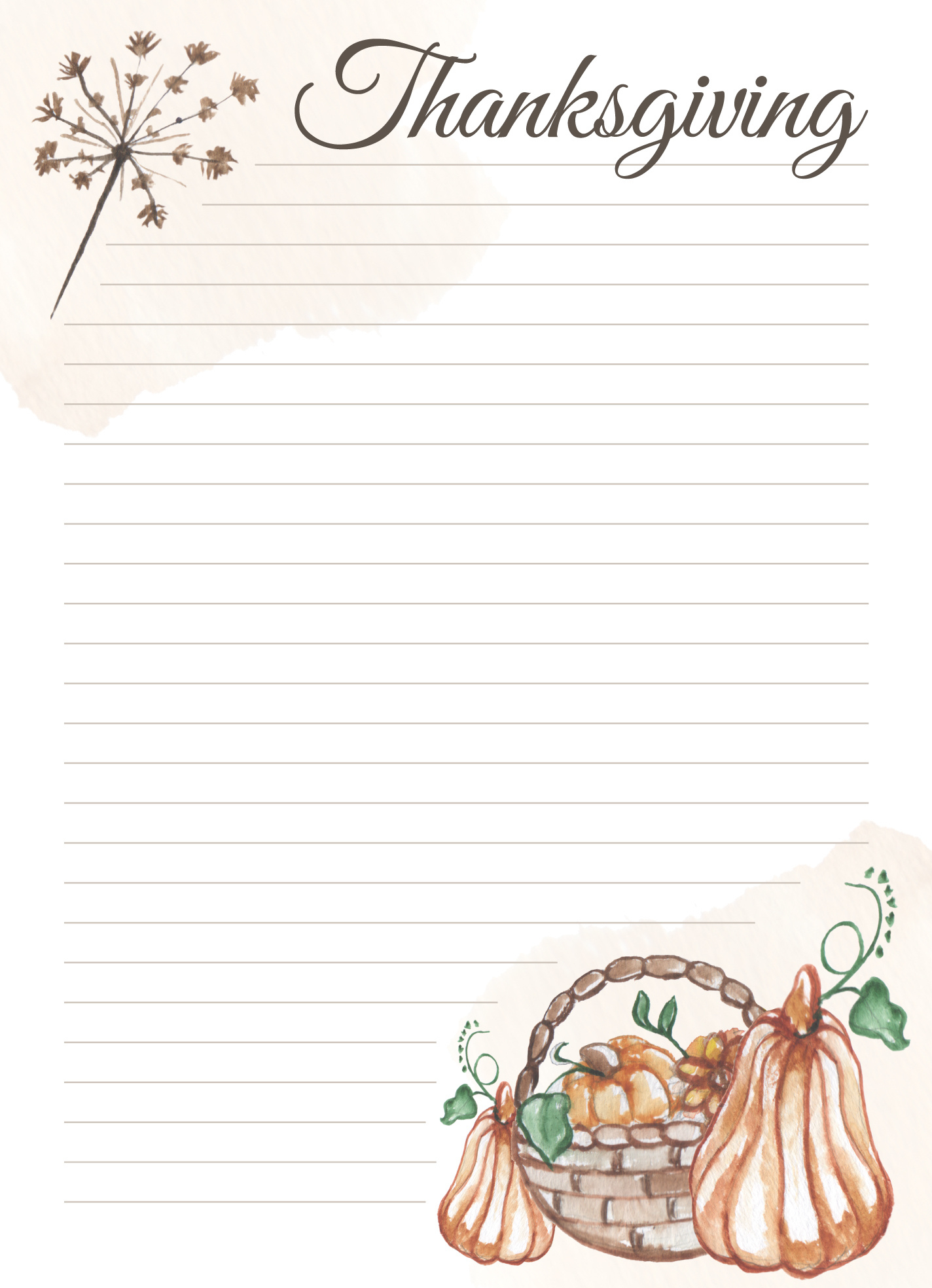 Thanksgiving Lined Paper Free Google Docs Template - Gdoc.io with regard to Free Printable Lined Thanksgiving Writing Paper