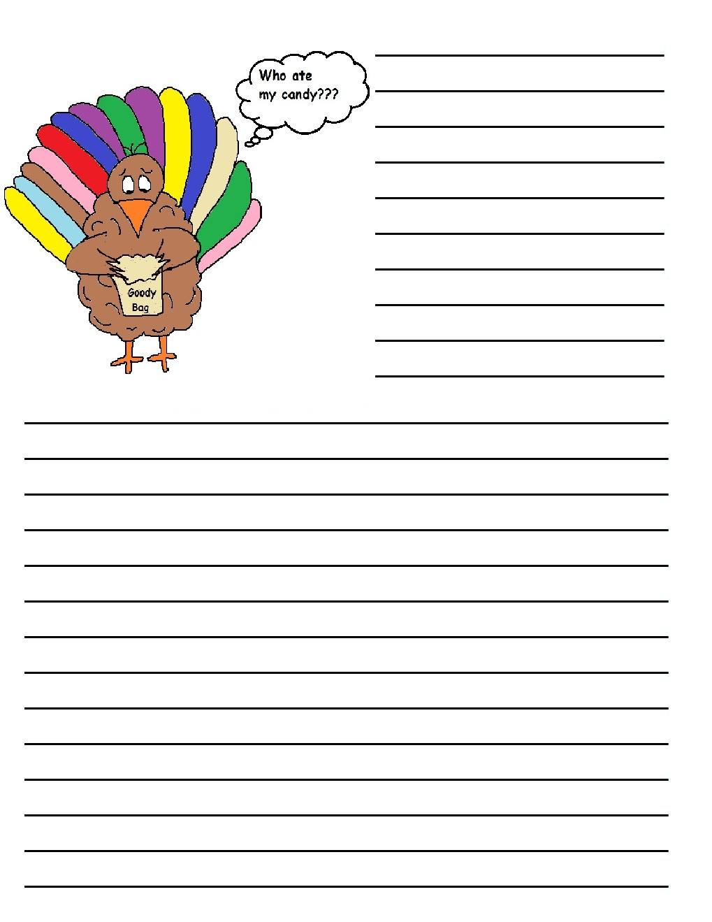 Thanksgiving Printable Writing Paper for Free Printable Lined Thanksgiving Writing Paper