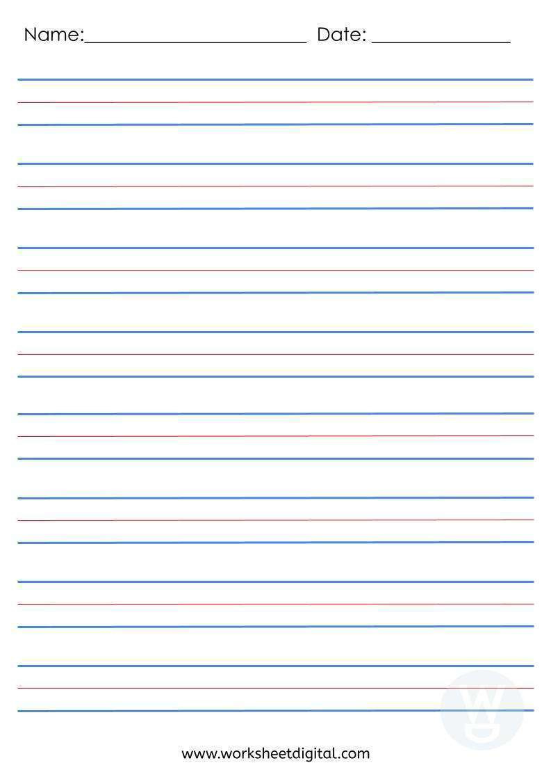 Three Lined Writing Paper - Worksheet Digital | #1 Teacher-Made intended for 3 Lined Paper Printable