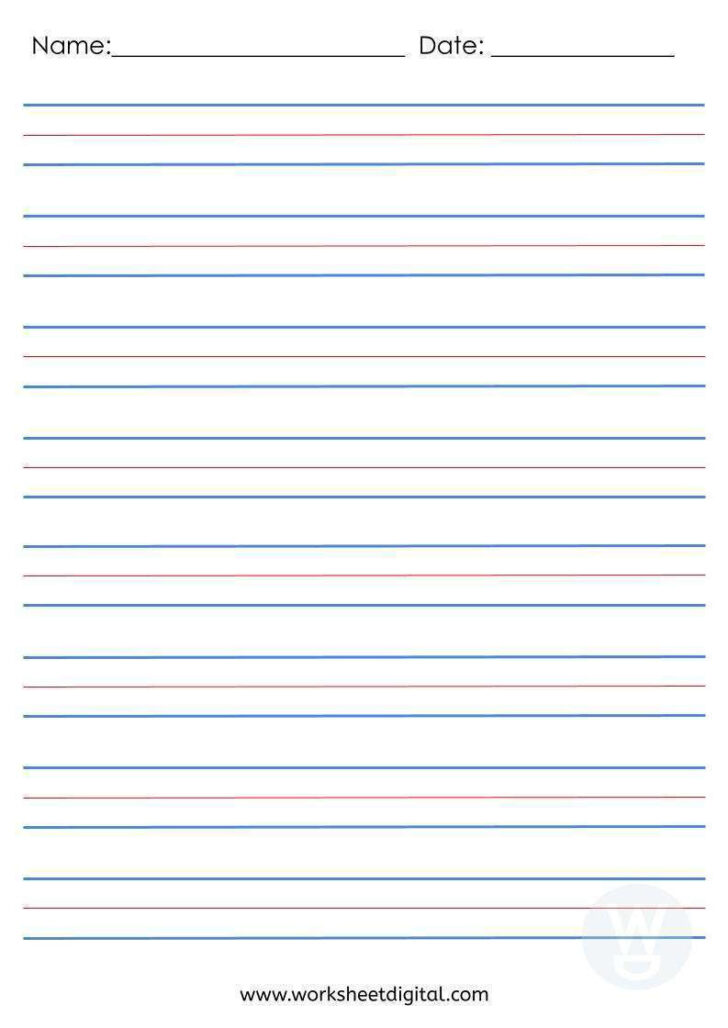 Three Lined Paper Free Printable