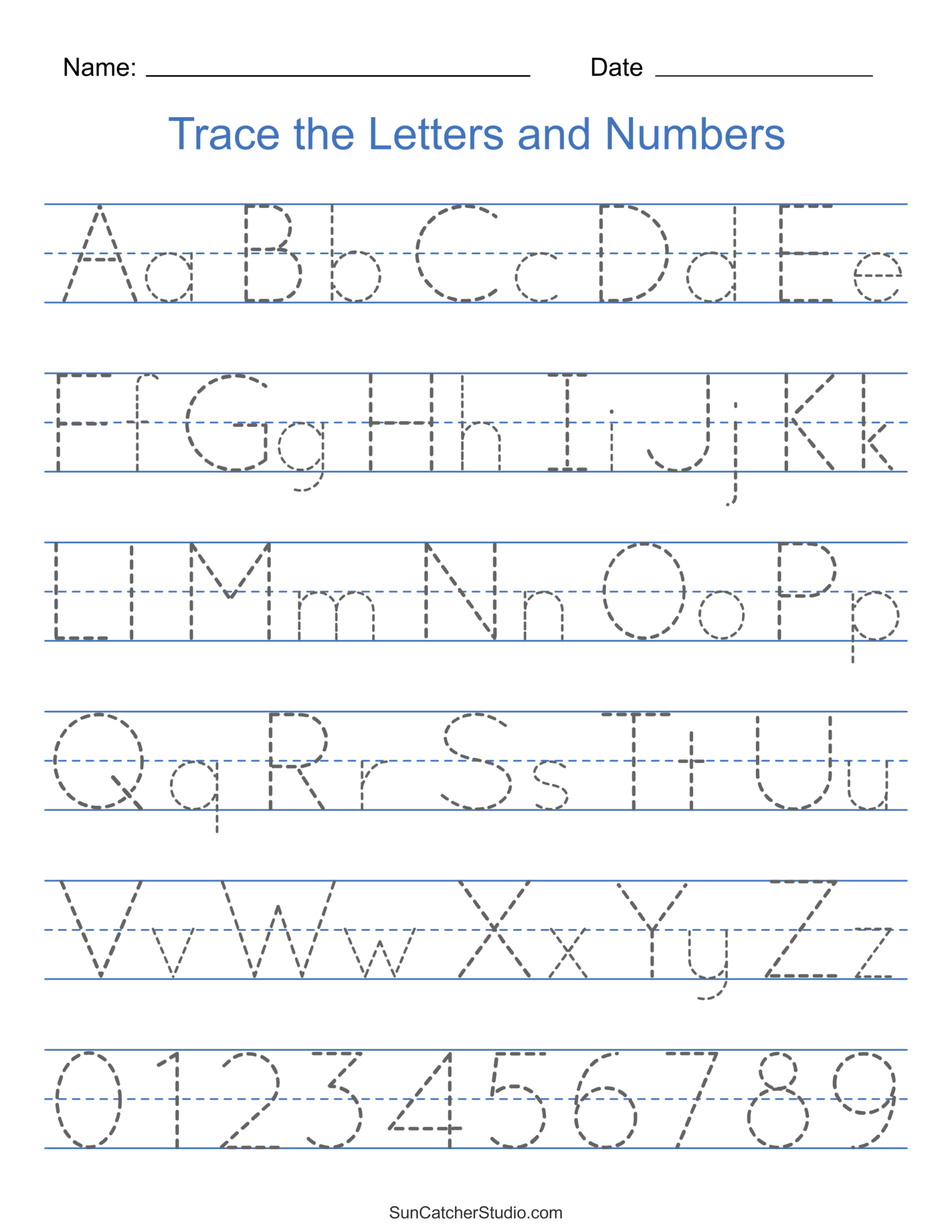 Tracing Alphabet Letters (Printable Handwriting Worksheets) – Free regarding Abcs Lined Paper Printable