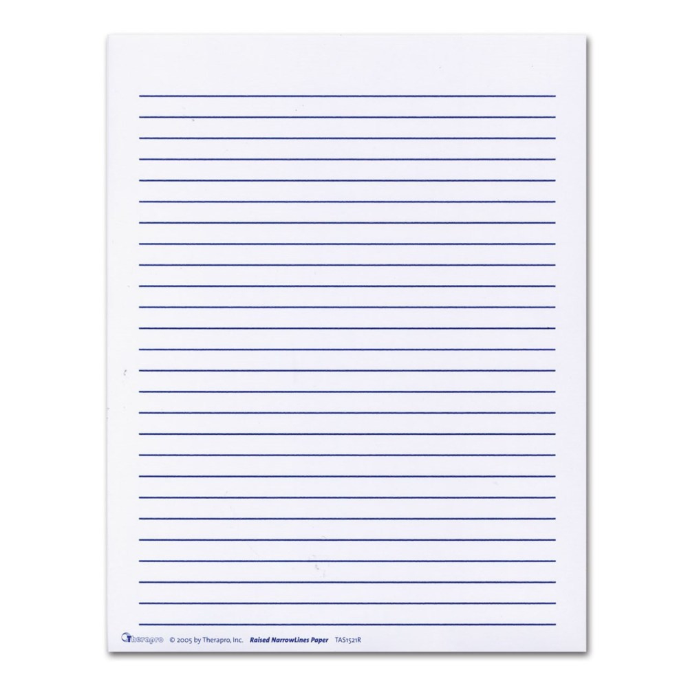Used For Right-Line Paper / Narrow Rule (250 Raised Paper Notebooks pertaining to Bold Lined Paper For Visually Impaired Printable