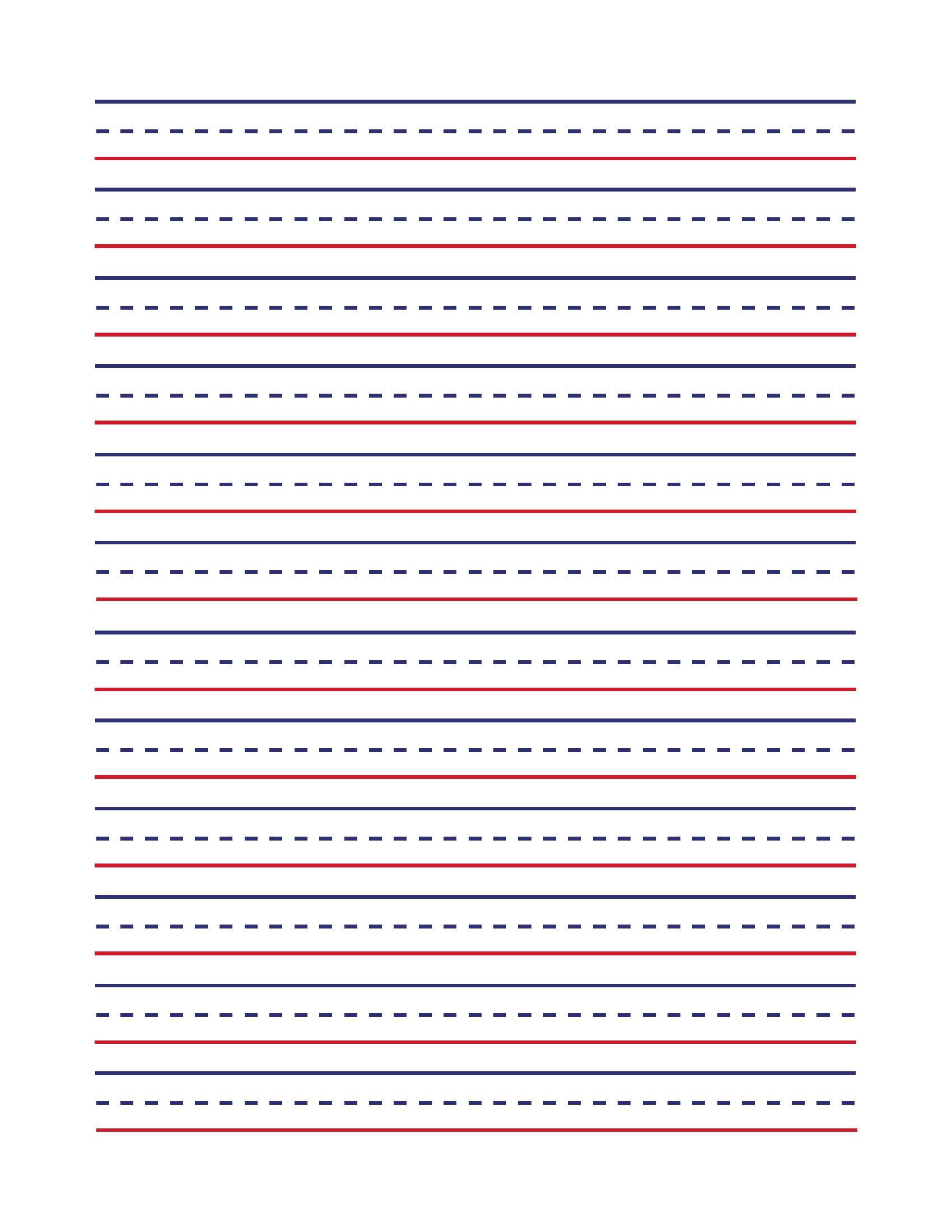 Writing Paper For Kids Zaner-Bloser Dotted Midline Newsprint Paper in Printable Lined Paper With Dotted Midline