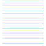 Writing Paper With Solid Red And Blue Lines   Etsy In Red And Blue Lined Handwriting Paper Printable Free