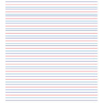 Writing Paper With Solid Red And Blue Lines   Etsy Throughout Red And Blue Lined Handwriting Paper Printable